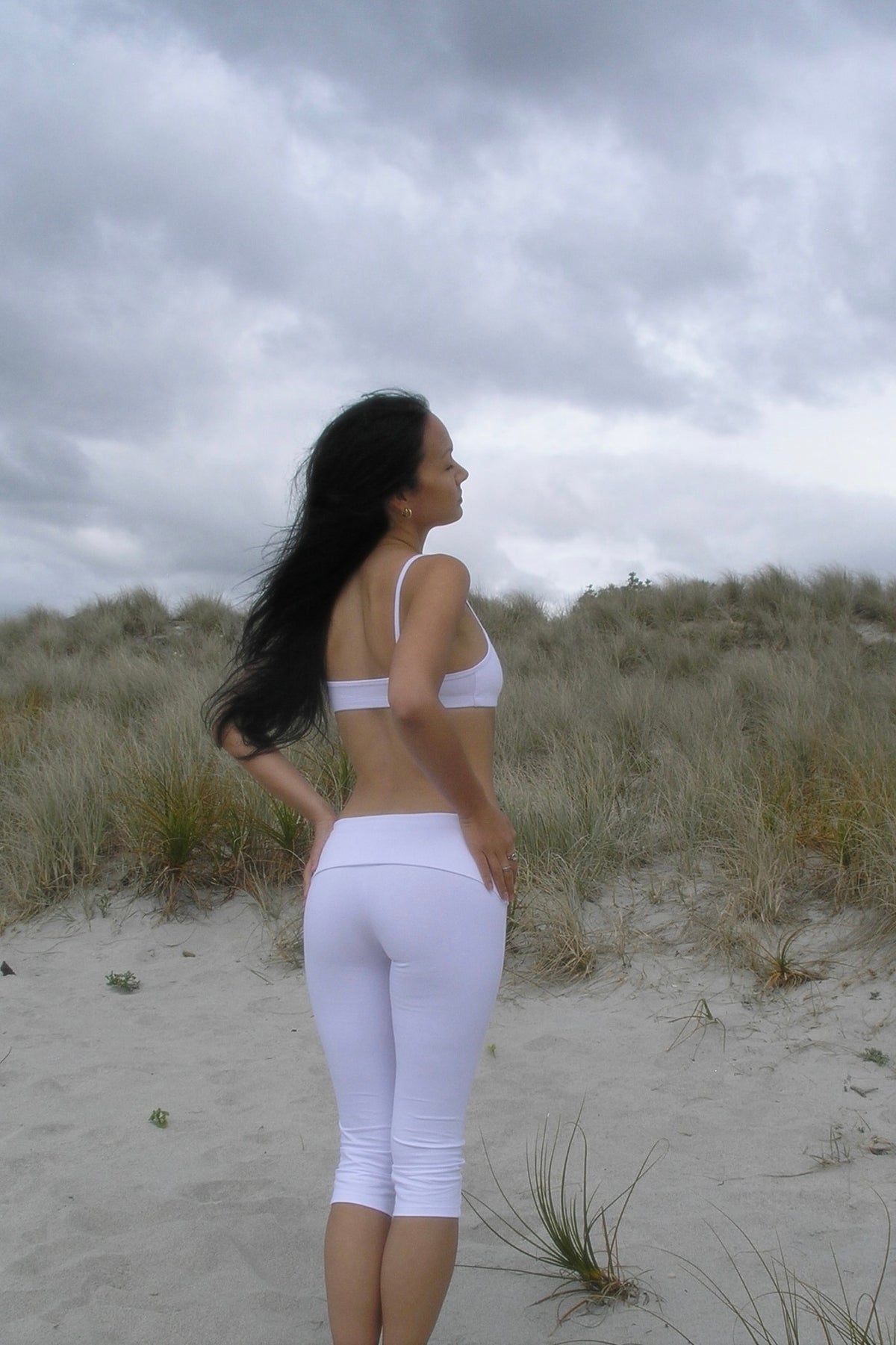 Organic Cotton Capri White