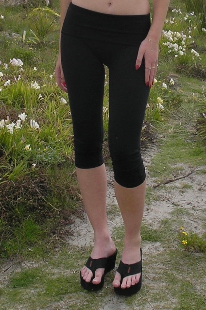 Organic Cotton Capri Black