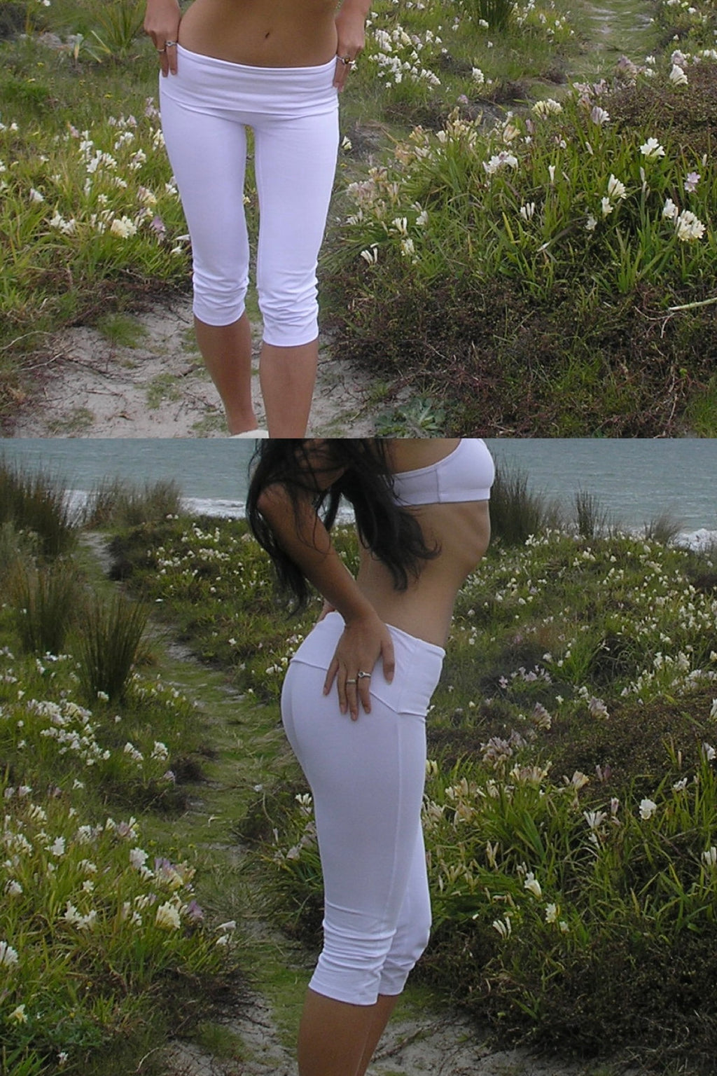 Organic Cotton Capri White