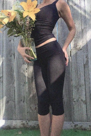 Organic Cotton Capri Black
